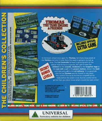 Thomas the Tank Engine box cover back